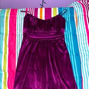 Silky, formal dress.